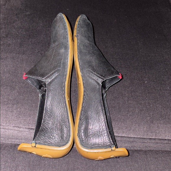 Men’s VivoBarefoot Black Leather Slip-On Loafers Size EUR 44